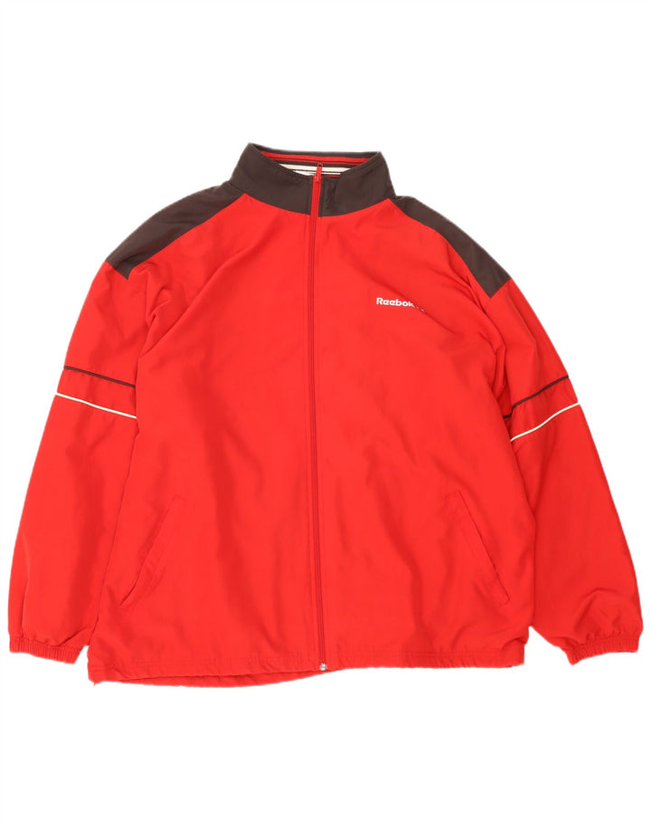 Ανδρικό μπουφάν βροχής Reebok UK 42 XL Red Colourblock Polyester