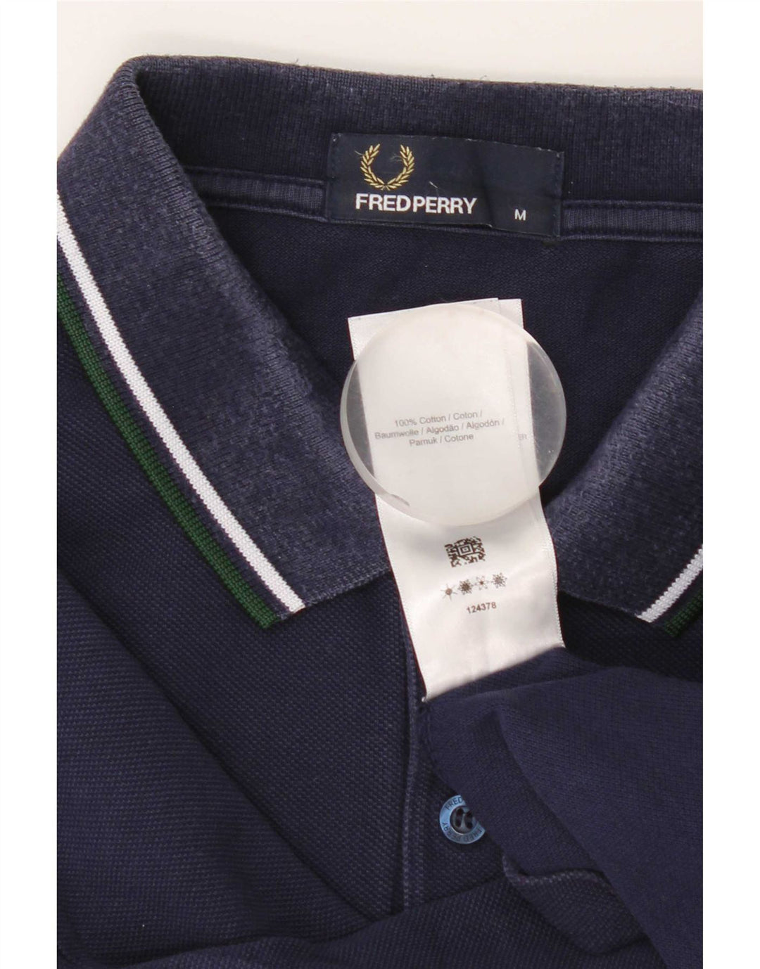 Fred Perry Ανδρικό πουκάμισο πόλο μεσαίου μπλε βαμβακερό