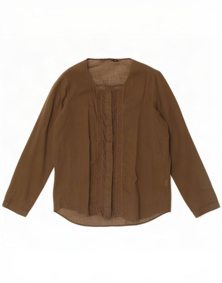 Zara Γυναικεία Μπλούζα UK 14 Medium Khaki