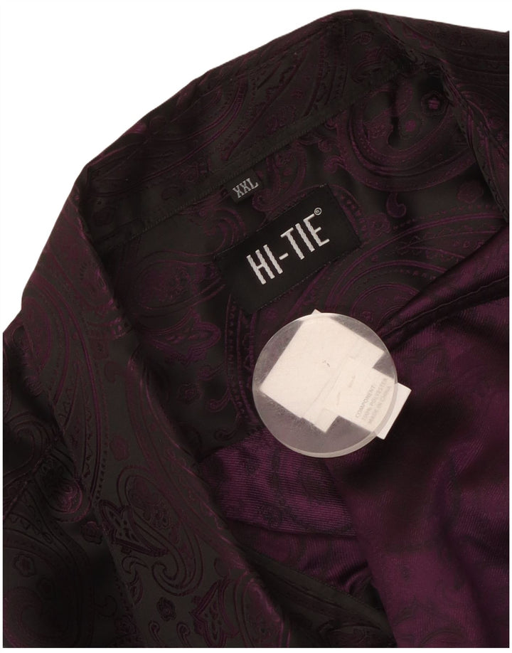 Ανδρικό πουκάμισο Hi-Tie 2XL Purple Paisley Polyester