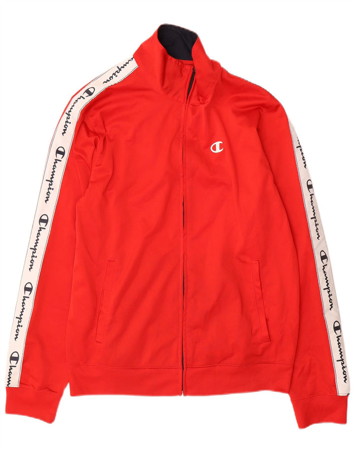 Ανδρική φόρμα Champion Graphic Top Jacket Μεσαίο Κόκκινο Colourblock Πολυεστέρας