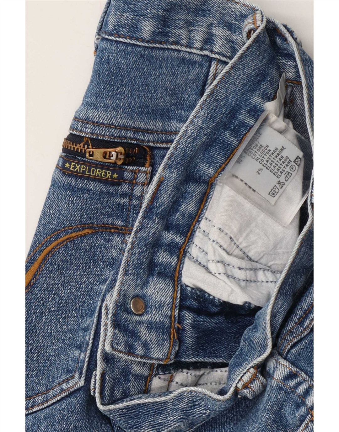 Explorer Γυναικείο ίσιο τζιν W26 L30 Μπλε βαμβακερό