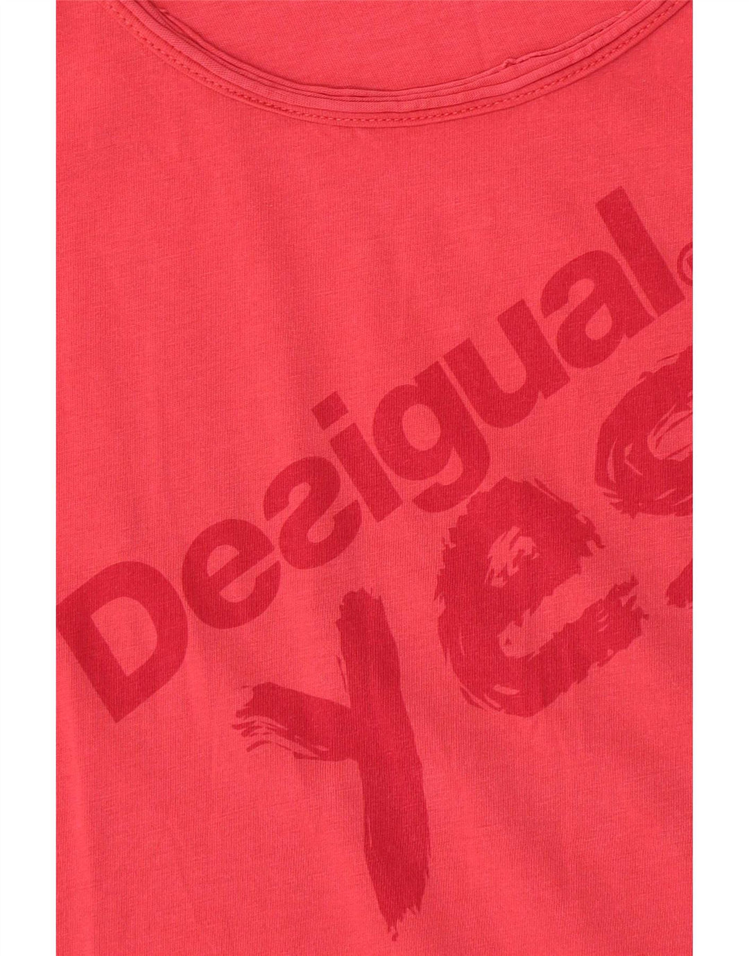 Desigual Γυναικείο γραφικό T-Shirt Top UK 14 Medium Pink