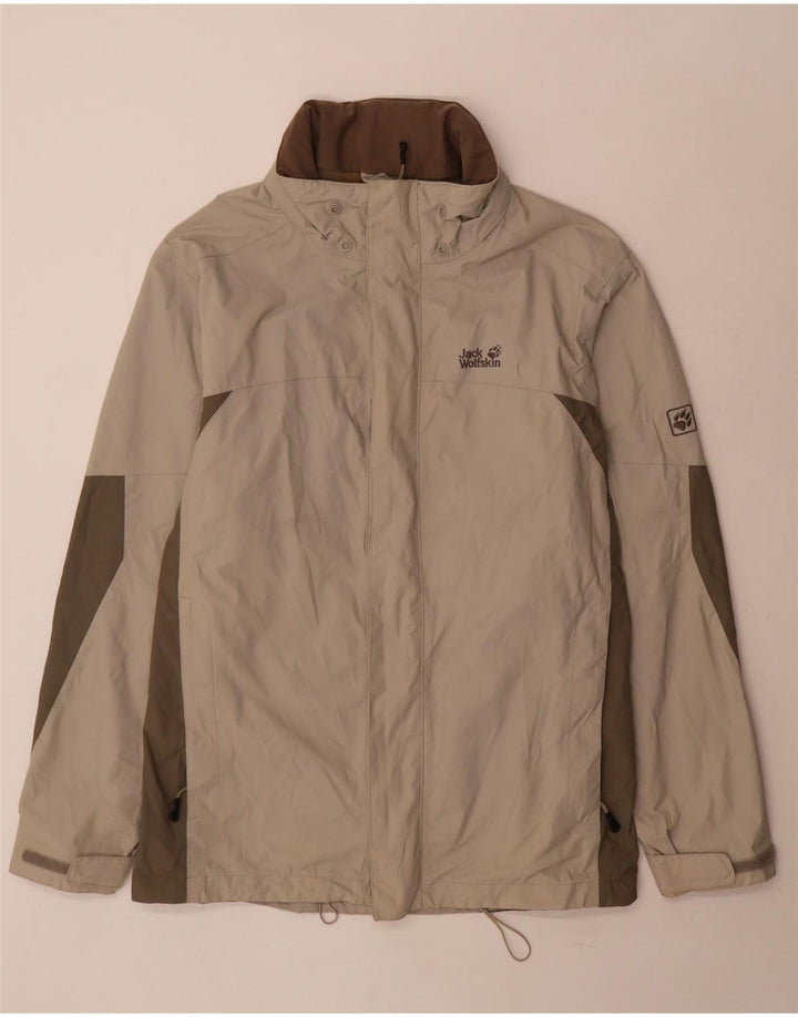 Jack Wolfskin Ανδρικό μπουφάν βροχής UK 44/46 XL Beige Colourblock Polyamide