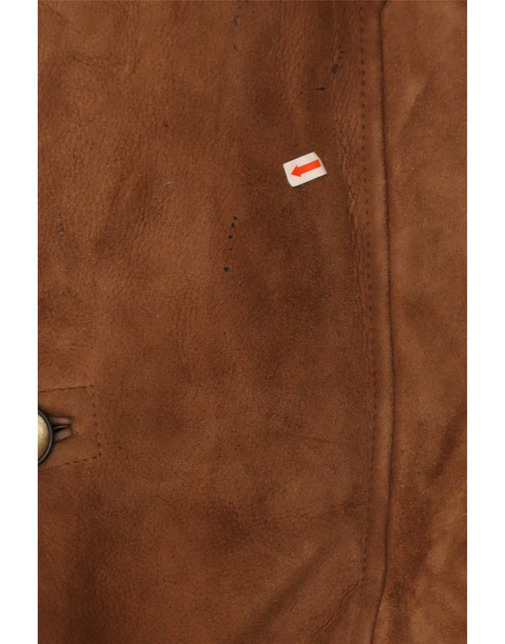 Vintage Ανδρικό Shearling Jacket IT 48 Medium Brown Shearling