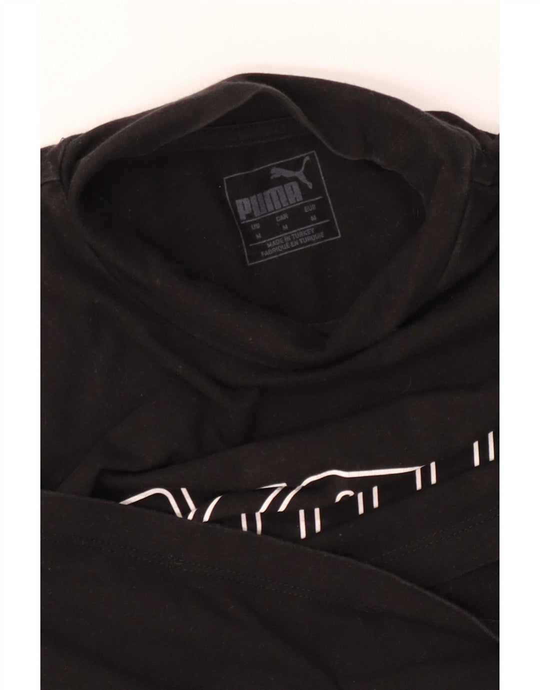 Puma Γυναικείο Crop Graphic Top Μακρυμάνικο UK 12 Medium Black