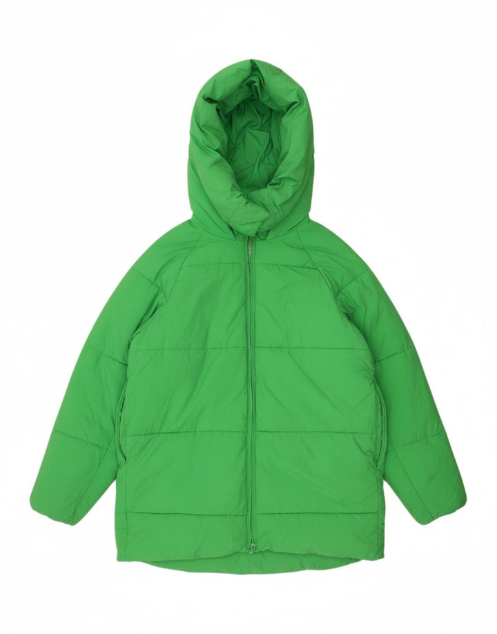 ZARA Womens Oversized Hooded Padded Jacket UK 6 XS Green Vintage Zara and Second-Hand Zara from Messina Hembry 