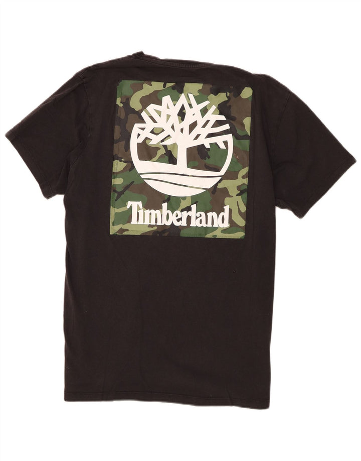 Ανδρικό γραφικό T-Shirt Timberland Top Μικρό μαύρο βαμβακερό