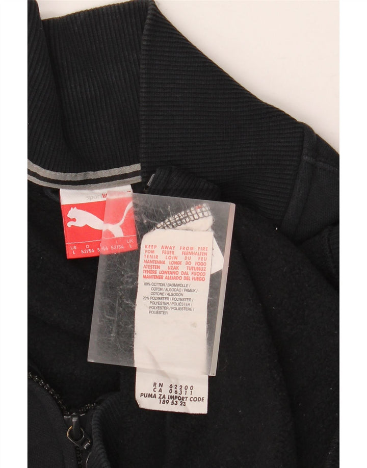 Ανδρική φόρμα αθλητικής φόρμας PUMA γραφικό τζάκετ μεγάλο μαύρο βαμβακερό