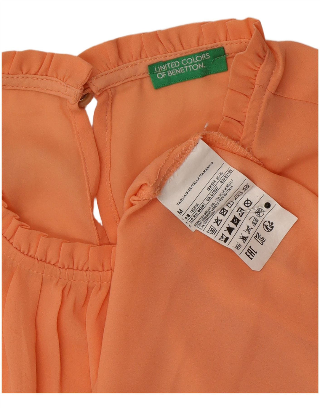 Γυναικεία μπλούζα Benetton Top UK 14 Medium Orange Polyester