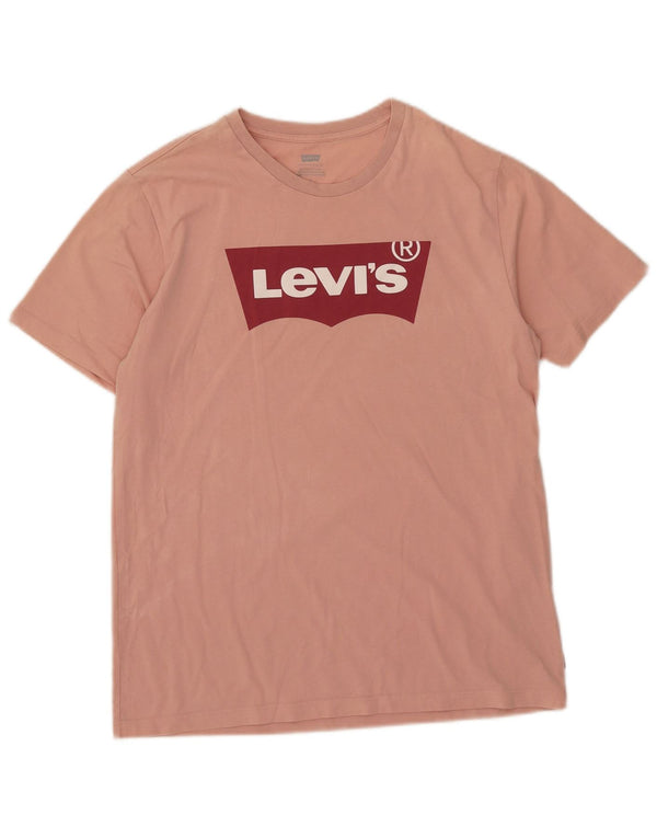 Ανδρικό γραφικό T-Shirt Levi's Top Μεσαίο Ροζ Βαμβακερό