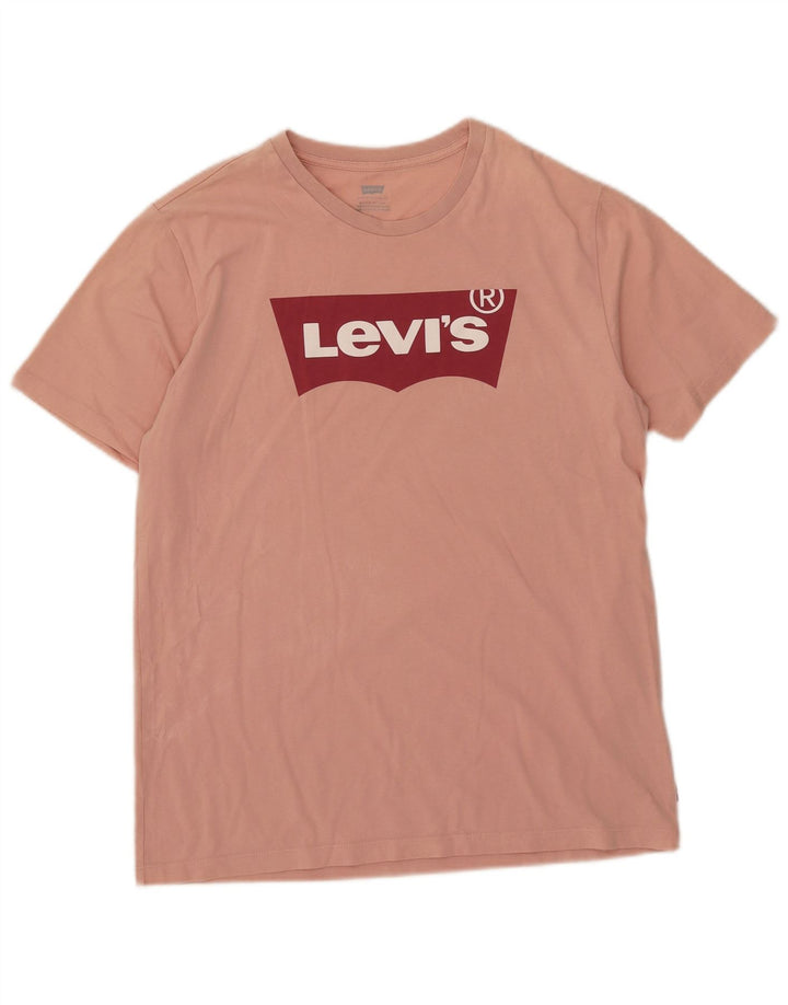 Ανδρικό γραφικό T-Shirt Levi's Top Μεσαίο Ροζ Βαμβακερό