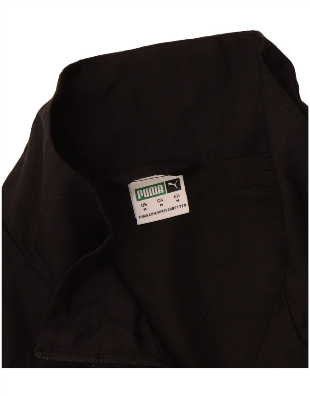 Γυναικεία αθλητική φόρμα PUMA Crop γραφικό τοπ μπουφάν UK 14 Medium Black Nylon