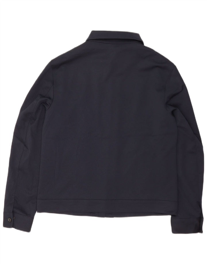 Zara Ανδρικό Bomber Jacket UK 40 Large Navy Blue Polyester