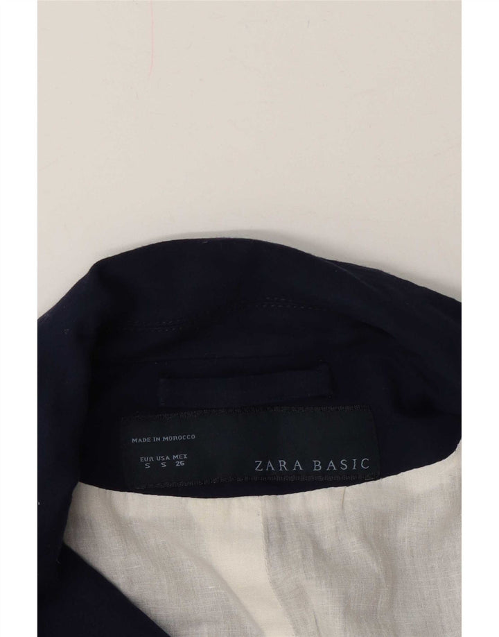 Zara Γυναικείο Μπλέιζερ Μπουφάν UK 10 Small Navy Blue