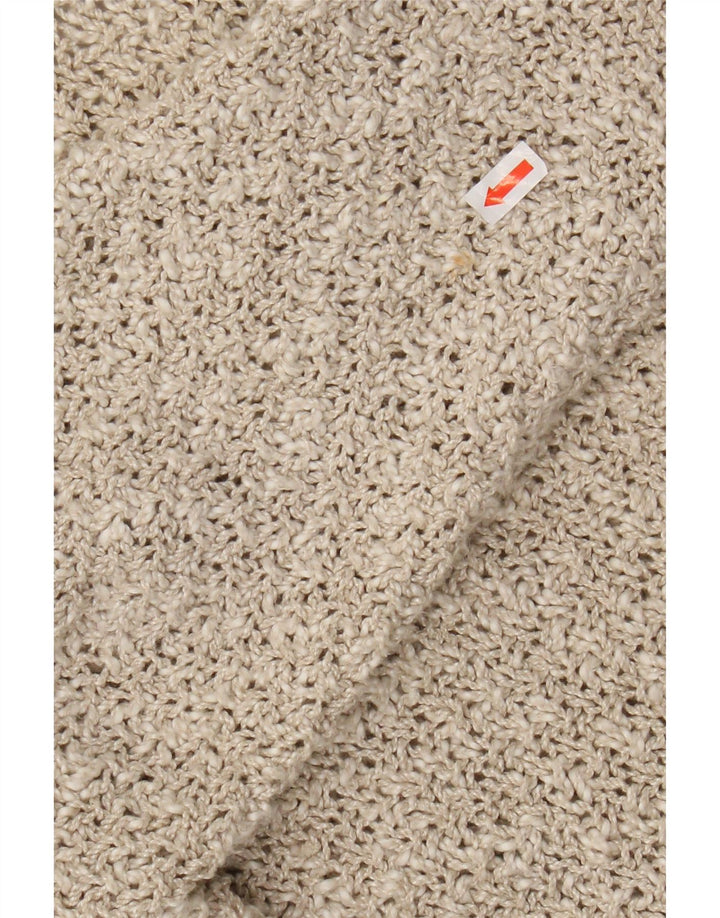 Γυναικείο πουλόβερ με ζακέτα μεγάλου μεγέθους Tivoli UK 14 μεσαίο μπεζ λινό