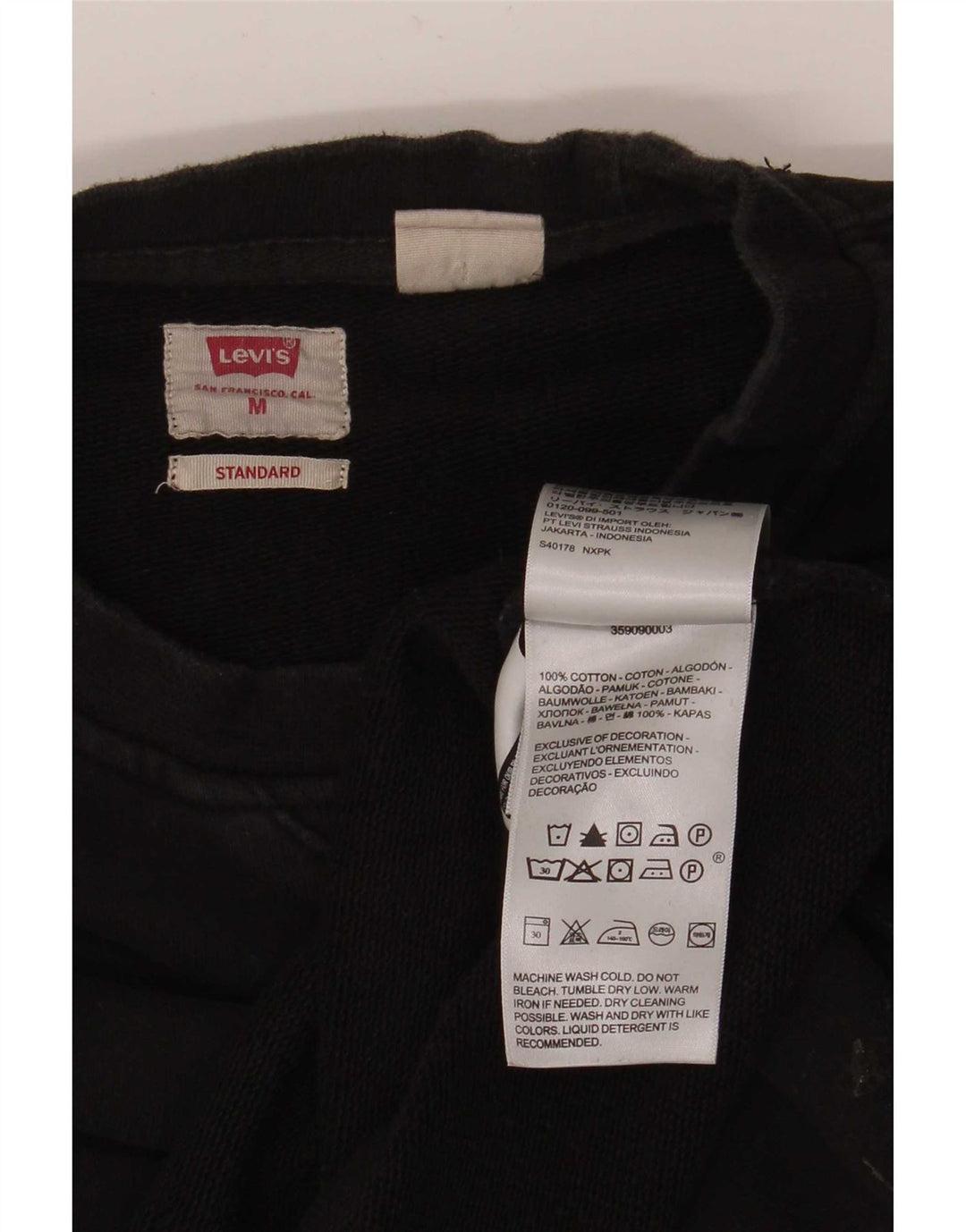 Γυναικεία φούτερ Levi's Standard Oversized Jumper UK 14 Medium Black