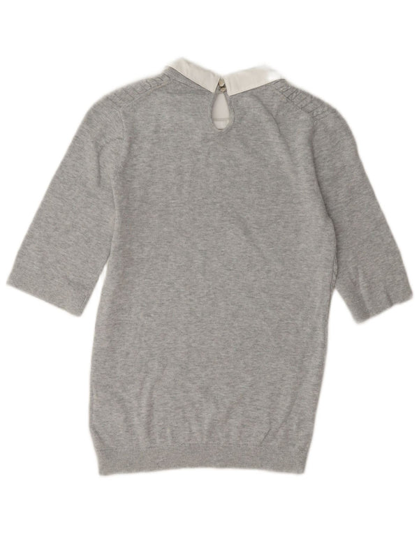 Tommy Hilfiger Γυναικείο Πόλο πουλόβερ με λαιμόκοψη UK 10 Small Grey