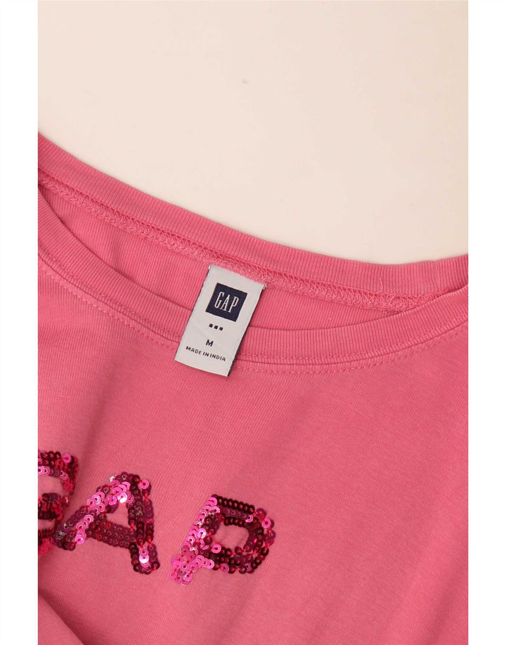 Gap Γυναικείο γραφικό T-Shirt Top UK 12 Medium Pink