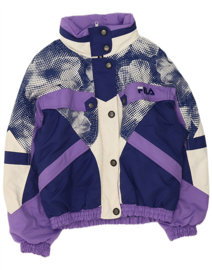 Fila Γυναικείο Loose Fit Jacket Ski IT 42 Medium Purple Polyester Retro