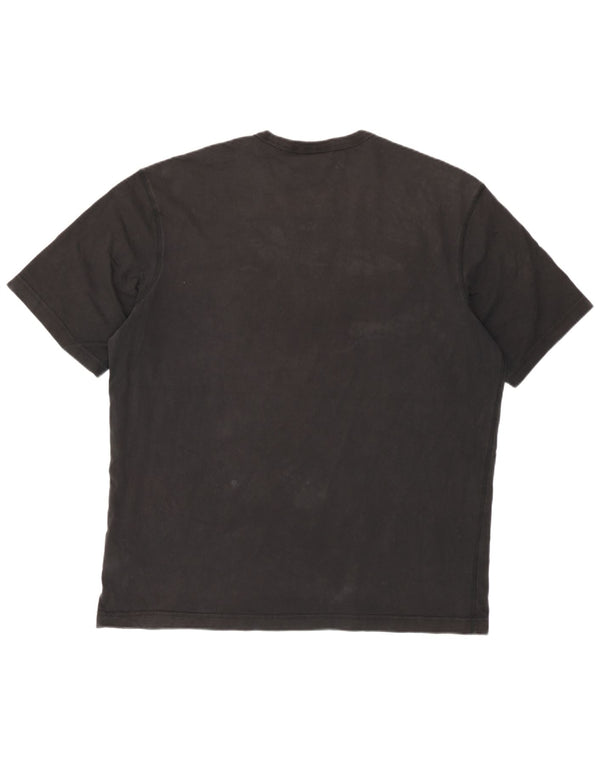 Ανδρικό T-Shirt με κανονική εφαρμογή γραφικό Adidas Top μεγάλο μαύρο βαμβακερό