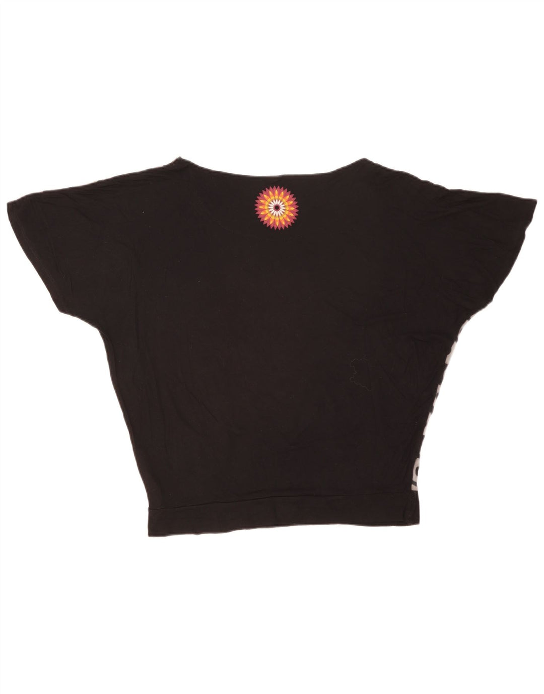Γυναικεία γραφική μπλούζα Desigual Top UK 14 Medium Black Geometric Viscose