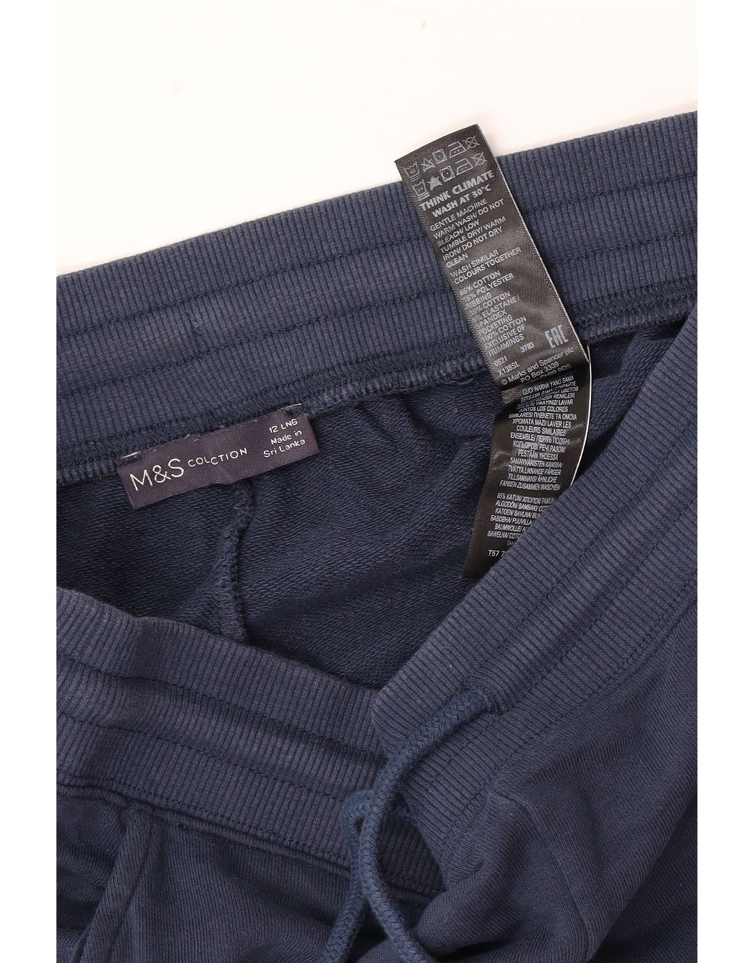 Marks & Spencer Γυναικεία φόρμα παντελόνια Joggers UK 12 Medium Navy Blue