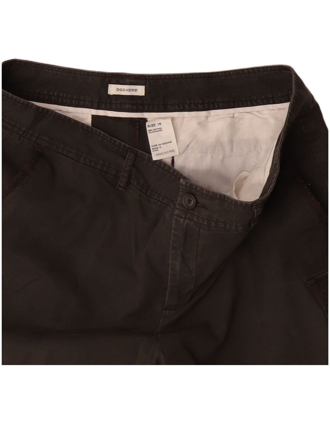 DOCKERS Γυναικείο Σορτς Cargo US 16 2XL W38 Γκρι βαμβακερό
