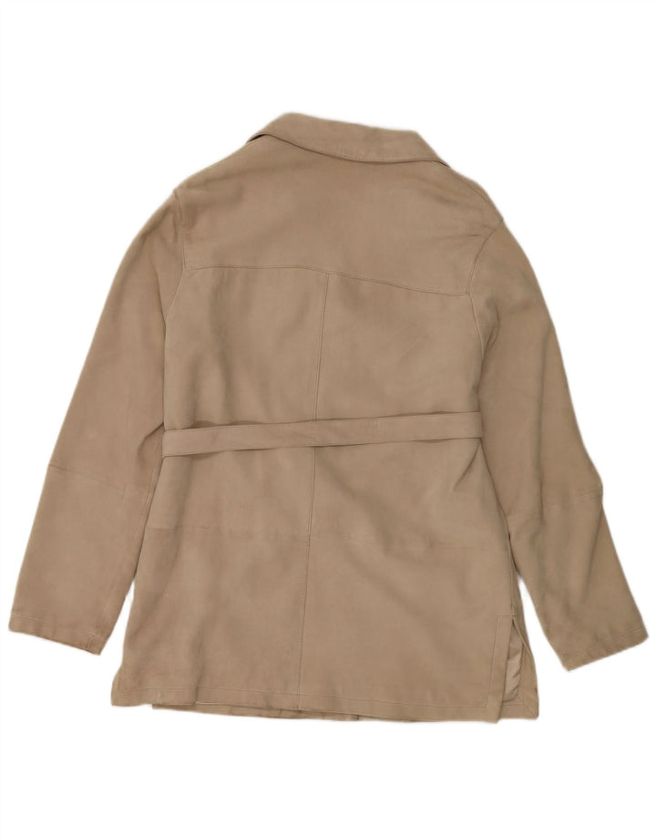 Ombraluce Γυναικείο Σαββατοκύριακο με 4 κουμπιά Suede Blazer Jacket IT 42 Medium Beige