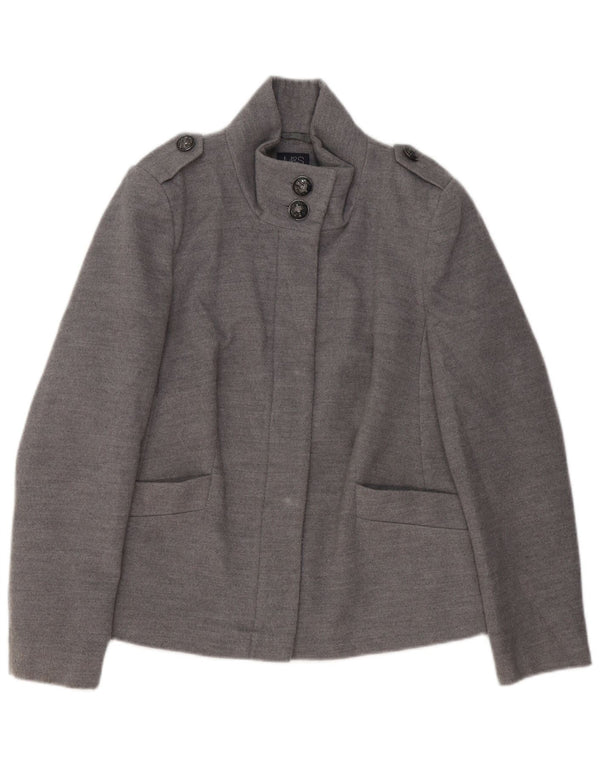 Marks & Spencer Γυναικείο Military Jacket UK 12 Medium Grey Polyester