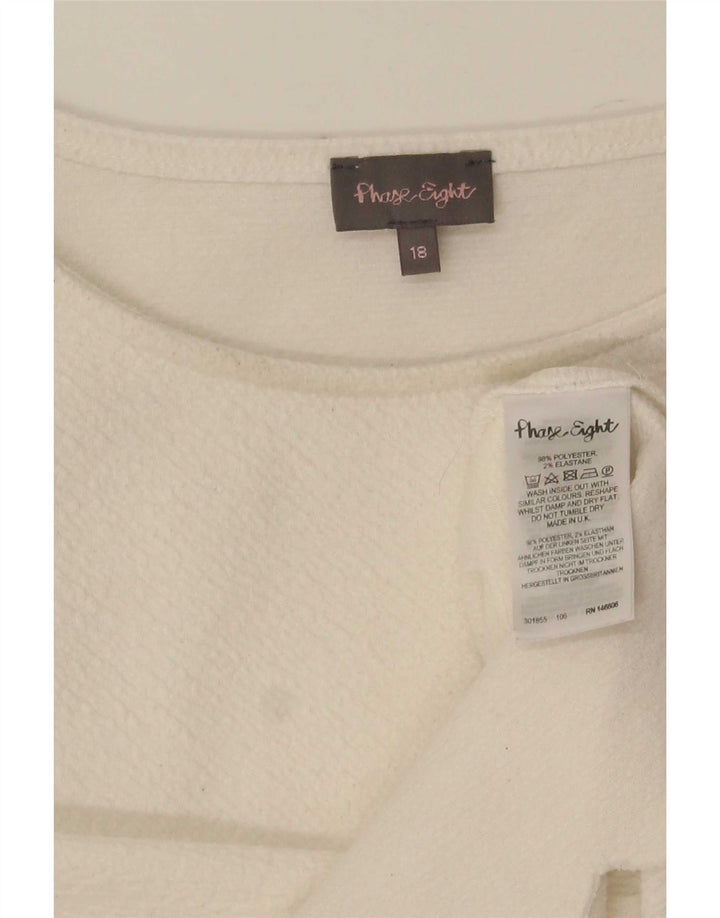 Phase Eight Γυναικεία Μπλούζα Τοπ UK 18 XL Off White Polyester