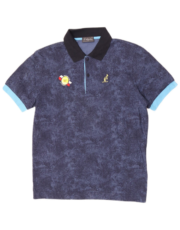 AUSTRALIAN L'ALPINA Ανδρικό μπλουζάκι ράγκμπι πόλο IT 48 Medium Navy Blue Tie Dye