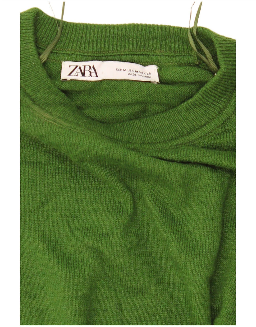 Zara Γυναικείο Crop Oversized τοπ μακρυμάνικο UK 14 Medium Green