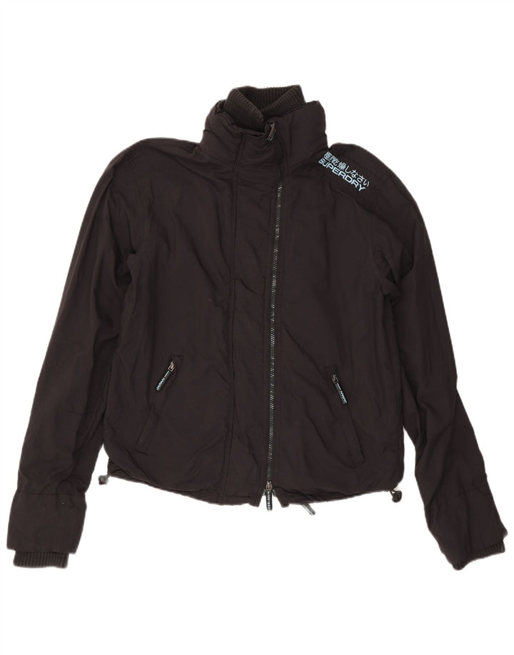 Superdry Γυναικείο Μπουφάν βροχής UK 14 Medium Black Nylon