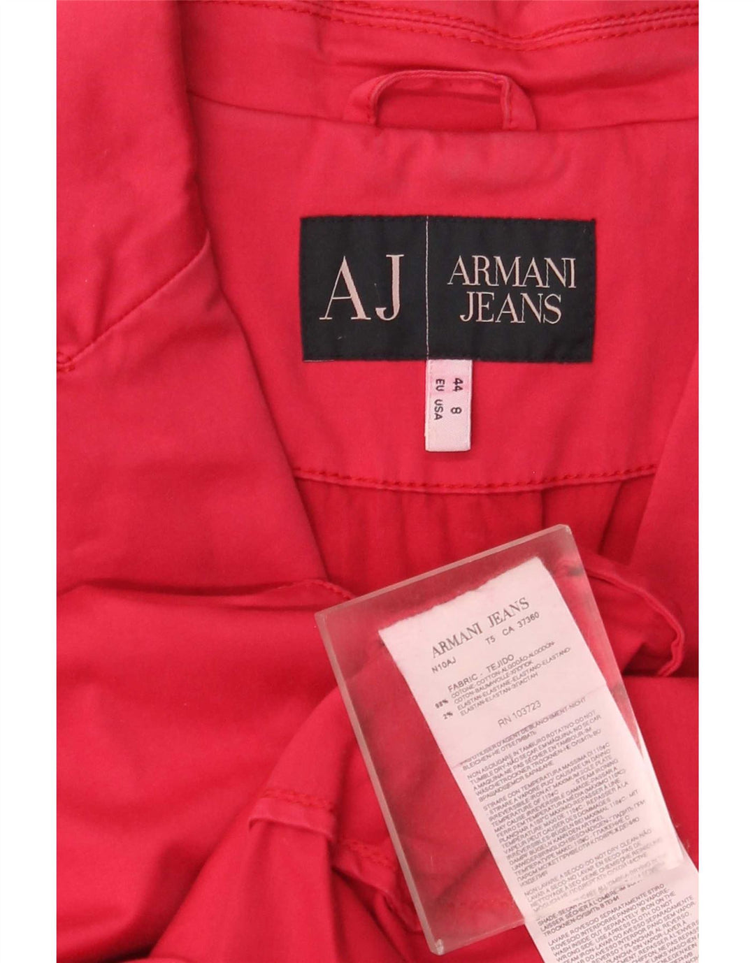 Armani Jeans Γυναικείο Μπλέιζερ με 3 κουμπιά US 8 Μεσαίο ροζ βαμβακερό