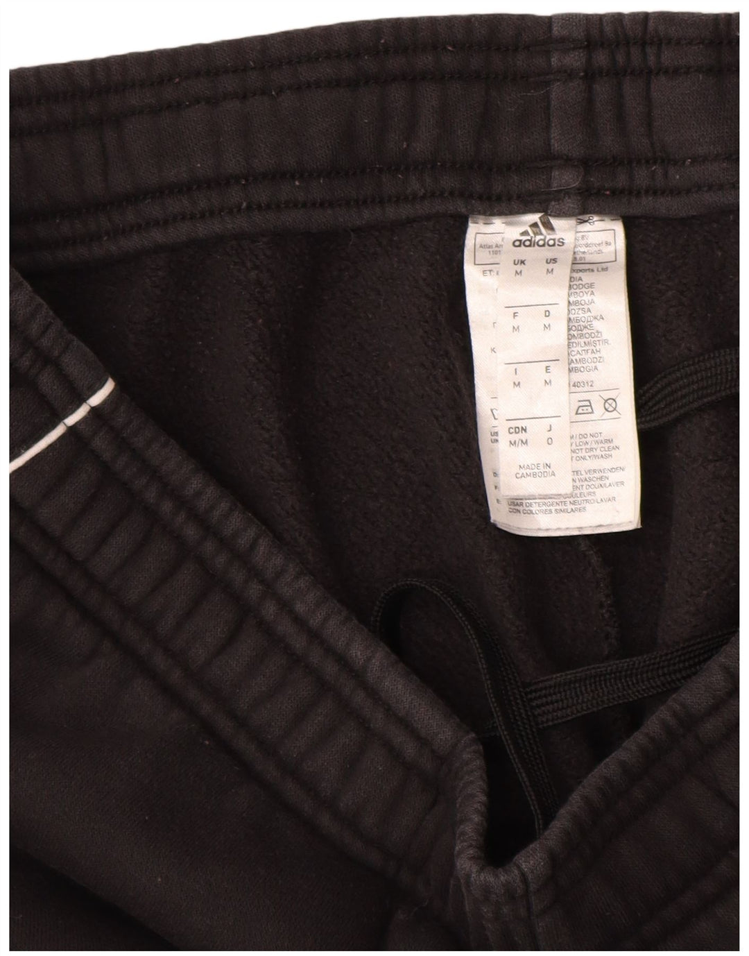 Ανδρική φόρμα Adidas Παντελόνι Joggers Μεσαίο μαύρο βαμβακερό