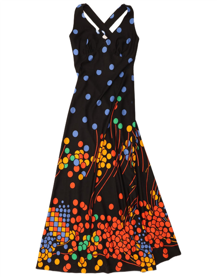 Canda Γυναικείο φόρεμα Maxi Halter EU 38 Πολυεστέρας μεσαίου μαύρου στίγματος