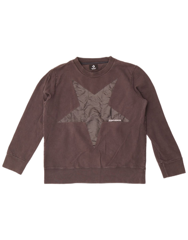 Γυναικείο Φούτερ Converse Graphic Jumper UK 16 Large Grey Cotton