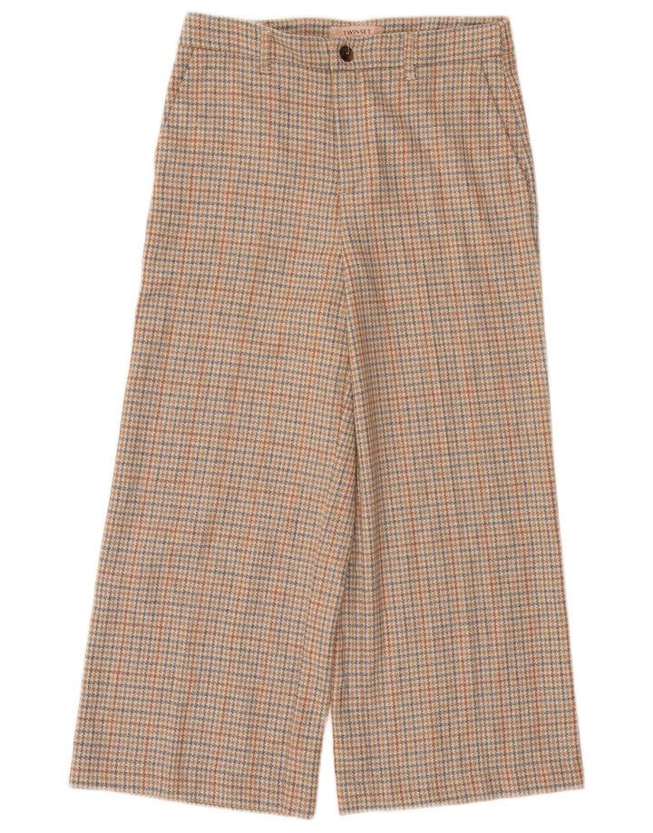 Twinset Γυναικείο Milano Cropped Παντελόνι IT 44 Medium W30 L23 Beige