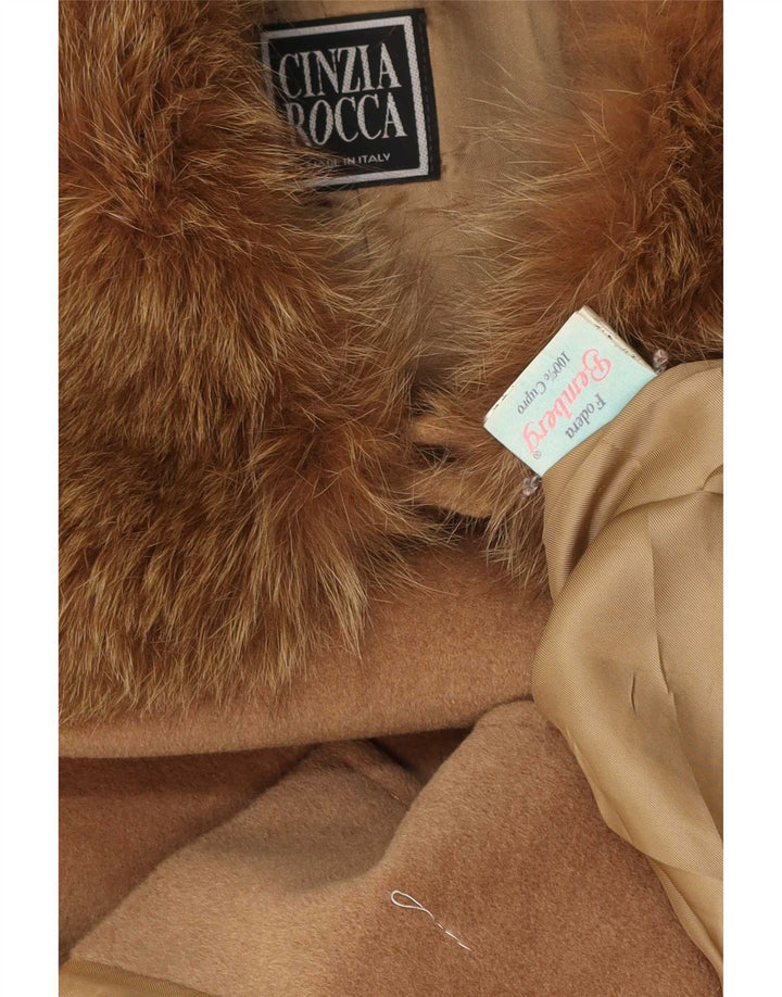 Γυναικείο παλτό Cinzia Rocca Oversized UK 18 XL Καφέ Μαλλί