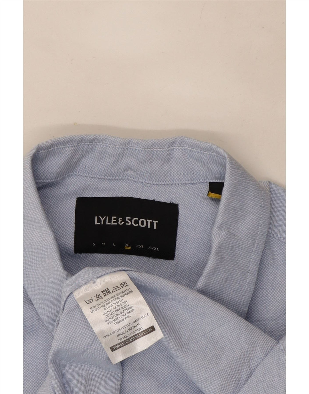 Ανδρικό πουκάμισο LYLE & SCOTT XL Μπλε βαμβακερό