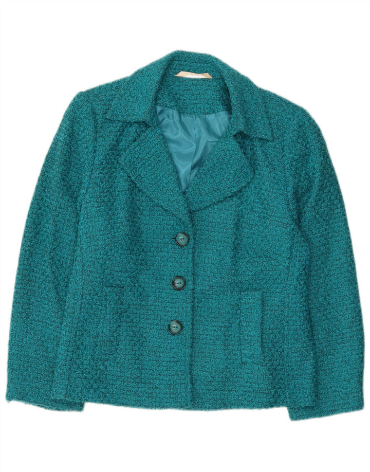 Libra Γυναικείο Μπουφάν Blazer UK 18 XL Τυρκουάζ Ακρυλικό