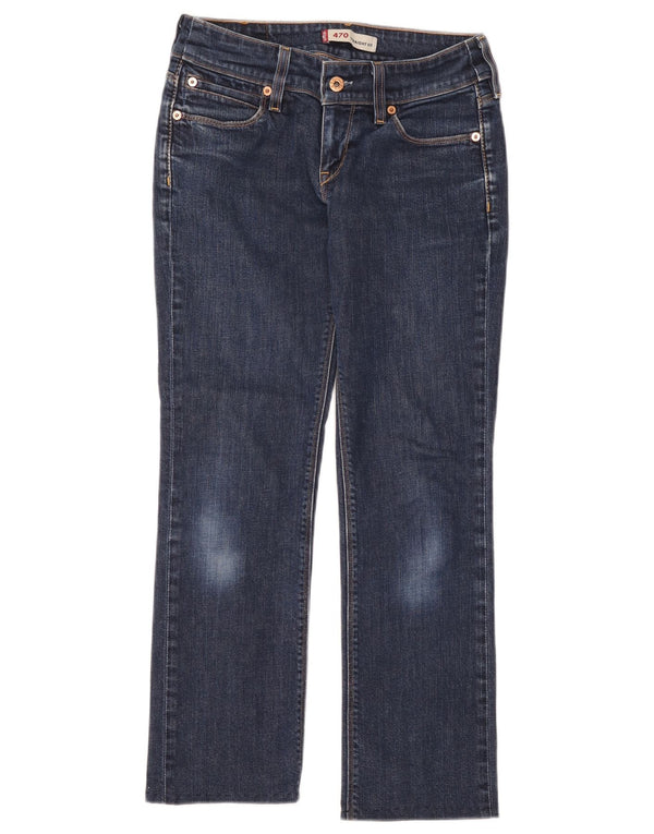 Levi's Womens 470 Straight Jeans W26 L26 Blue