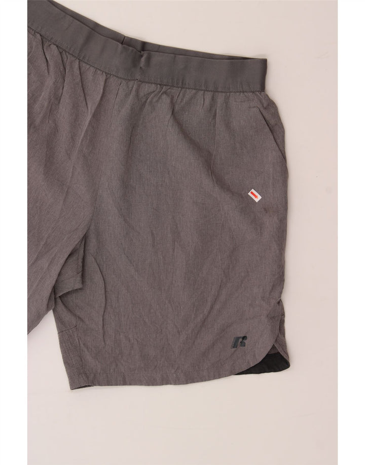 RUSSELL ATHLETIC Mens Sport Shorts Large Grey Polyester Vintage Russell Athletic and Second-Hand Russell Athletic from Messina Hembry 