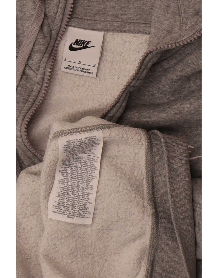 Ανδρικό πουλόβερ Nike με φερμουάρ, μεγάλο γκρι βαμβακερό