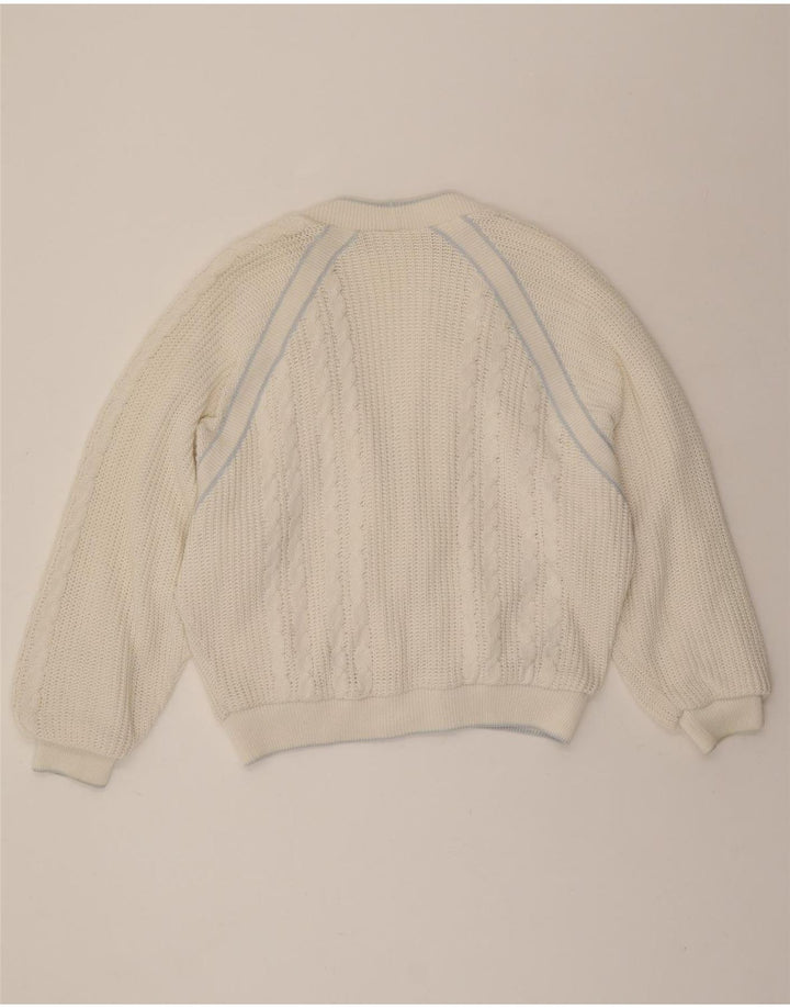 MONDI Womens Oversized Cardigan Sweater EU 42 Large White Vintage Mondi and Second-Hand Mondi from Messina Hembry 