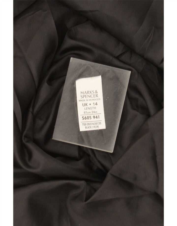 Marks & Spencer Γυναικεία φούστα A-Line UK 14 Large W32 Μαύρο Πολυεστέρας