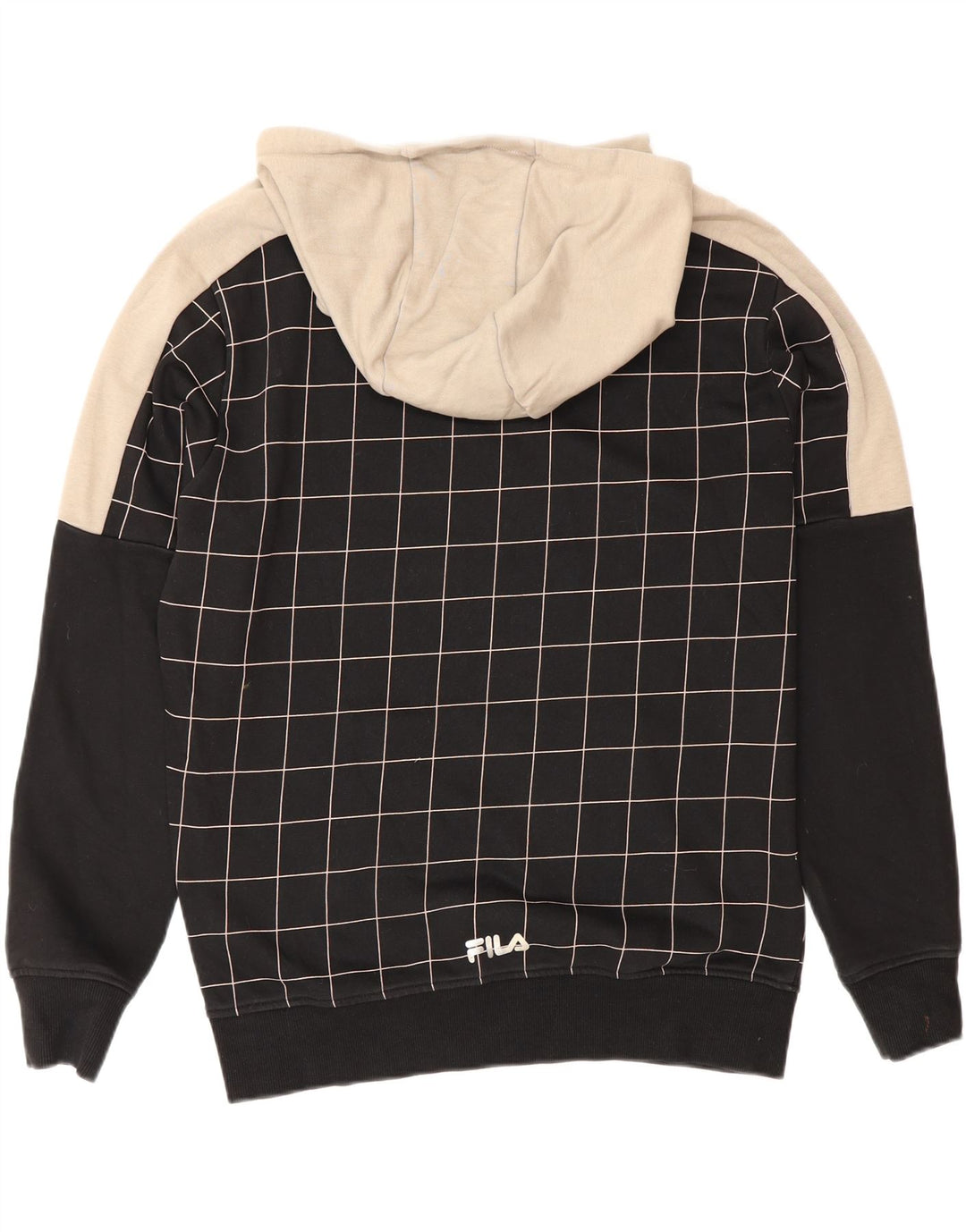 Ανδρικό γραφικό μπλουζάκι με κουκούλα Fila Small Black Check Βαμβακερό