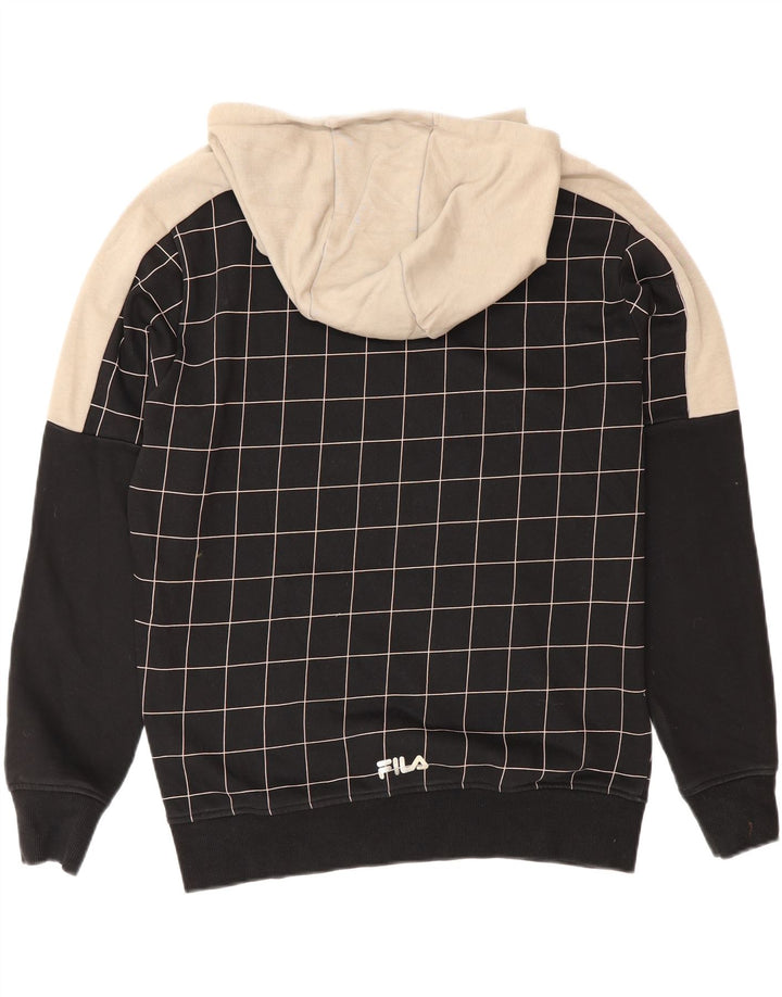 Ανδρικό γραφικό μπλουζάκι με κουκούλα Fila Small Black Check Βαμβακερό