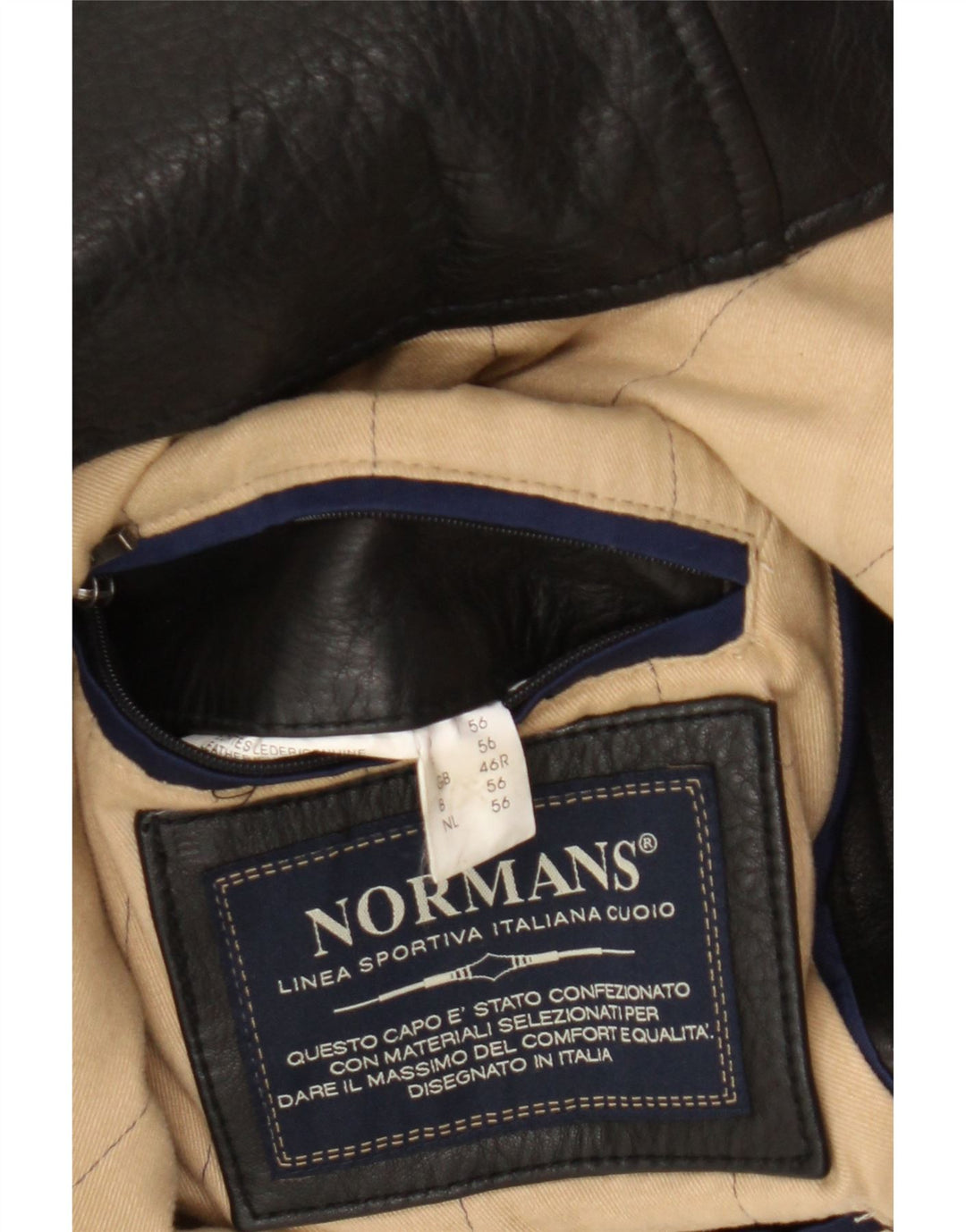 VINTAGE Ανδρικό Δερμάτινο Μπουφάν UK 46 3XL Μαύρο Δερμάτινο